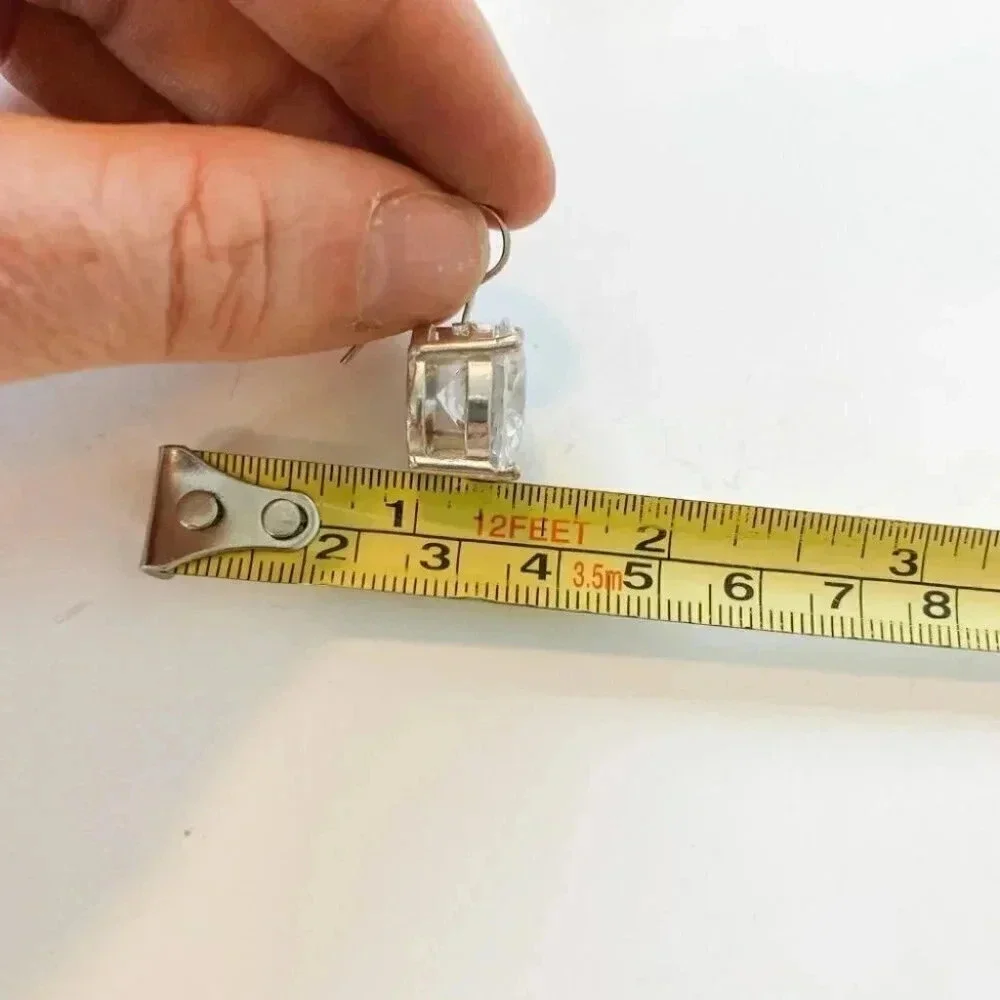 Big Bling Faux Diamond Earrings - Picture 8 of 12